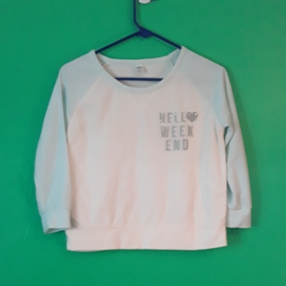 Kenzie Girl Cream & Mint PJ Top